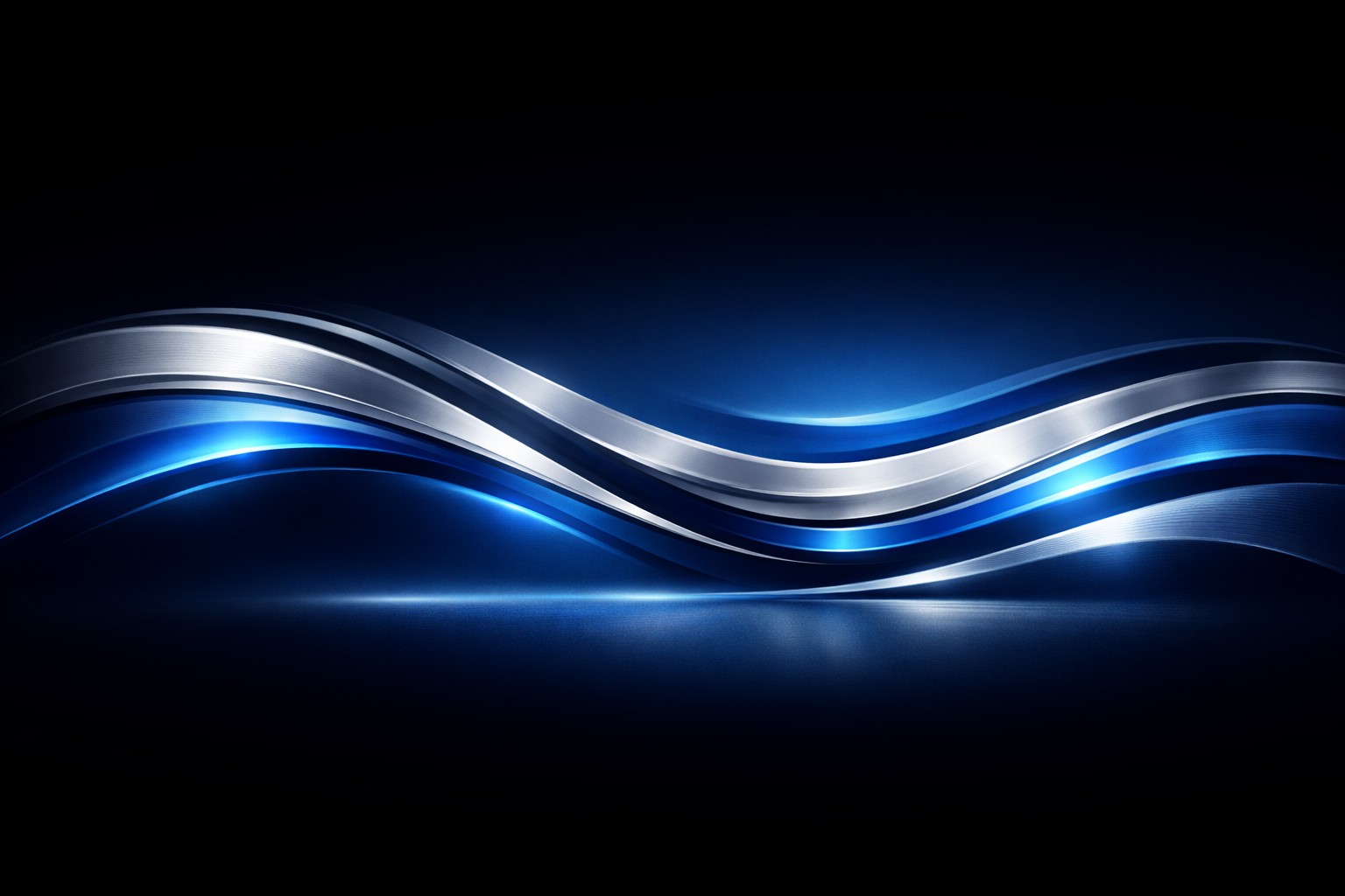 Metallic Wave Footer Accent